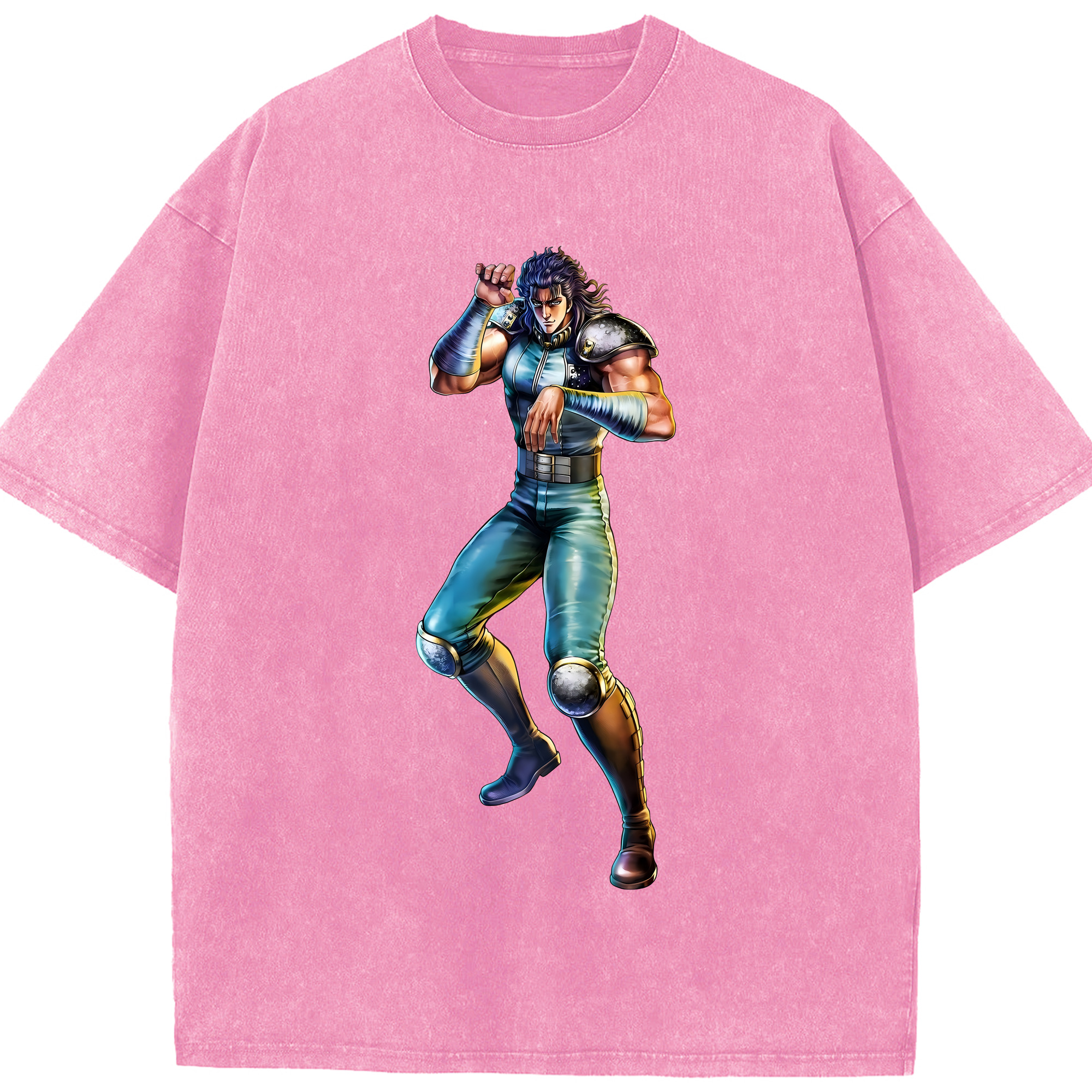 （画像用） 北斗の拳 Fist of the North Star 綿100% ヴィンテージ風 半袖Tシャツ（フロントプリント）